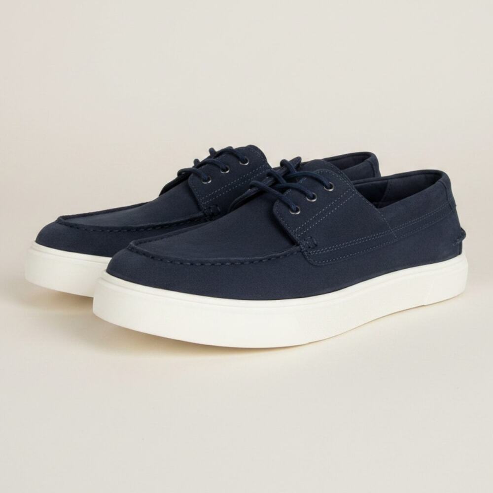 Abound Mens Casual Boat Shoes Blue Lace Up Comfort Sneakers 11.5